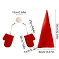 thumbnail image 3 of DefiDgd Christmas Decoration Gnomes Hat Tree Topper Decoration,Hat with Nose Gloves,Christmas Trees Ornament for Winter Holidays Party Decorations Supplies, 3 of 6