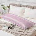 thumbnail image 4 of Pink Striped Body Pillow Cover, Pillowcase Protectors with Zipper, Breathable Decorative Throw Pillow Case Cover, Luxurious White Stripes Modern Abstract Art Pillow Shams for Couch Sofa 20x54Inch, 4 of 8