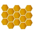 thumbnail image 1 of Espejo pegatinas de pared único exquisito interior hexagonal hogar adorno habitaciones decoraciones espejos decoraciones paredes adornos oro 15 piezas Methold HA047854-03B, 1 of 7