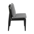 thumbnail image 4 of Ollie 20 Inch Patio Armless Dining Chair, Set of 2, Aluminum, Gray Cushions, 4 of 5