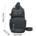 thumbnail image 3 of Medium Capacity Chest Bag Travel Sports Crossbody Bag 12.99 In Wear Resistant Water Repellent Multi Carry Design Organizer For Phones Wallets Commuting Outdoor Shopping Home Fashion Decor Bags, 3 of 6