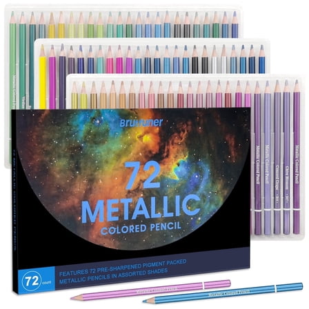 72 Metallic Colored Pencils, Colored Pencils for Adult Coloring, Soft Core Coloring Pencil, Drawing Pencil for Kids Adults Beginners Artists Drawing Sketching