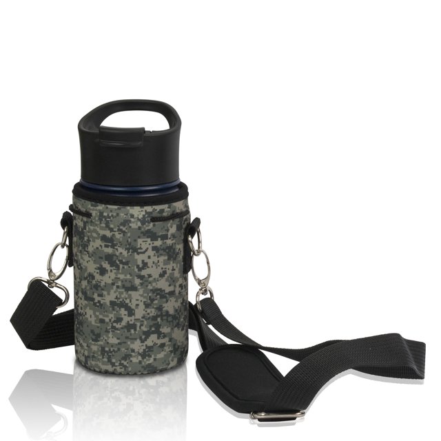 Made Easy Kit Neoprene Water Bottle Carrier Holder with Adjustable Shoulder Strap for Insulating & Carrying Water Container Canteen Flask Available in 5 Sizes