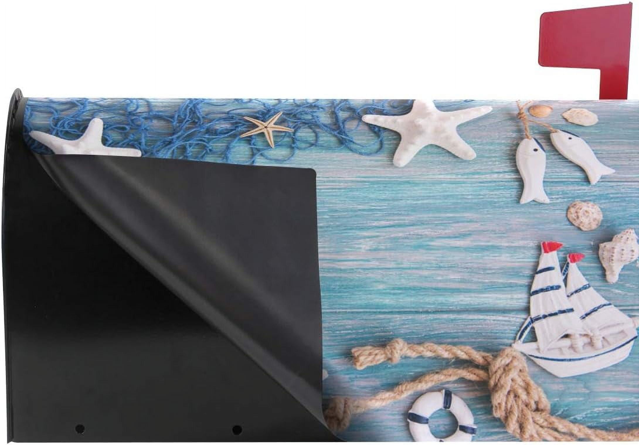 Lingtoolator al Summer Beach Magnetic Mailbox Cover MailWraps Garden Yard Home Decor for Outside Standard Size-18"x 20.8"