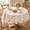 Coffee-55" (Round), variant on Linen Style Embroidered Table Cloth 55"x55" Round Blue