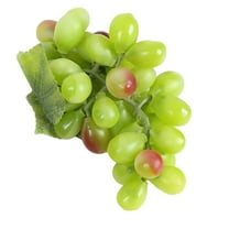 LAMIRO 1 Bunch Fake Grape Artificial Plastic Lifelike Faux Fruit Home Garden Decoration (Green)