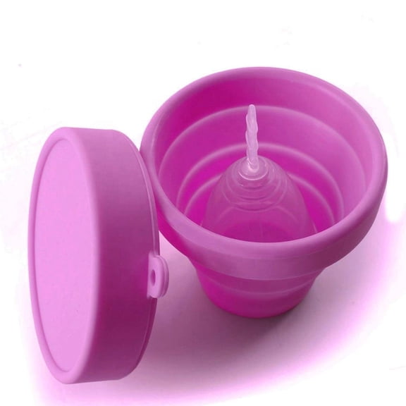 STERILIZING CUP FOR MENSTRUAL CUPS. Foldable, reusable, 100% Food Grade Silicone. Heat resistance at -60℃ ~ 300℃.