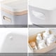 thumbnail image 3 of Set Of 3 White Plastic Storage Basket, Plastic Storage Basket, Plastic Basket With Handle For Stackable Cupboards, Kitchen, Bedroom, Bathroom, Office, 3 of 3