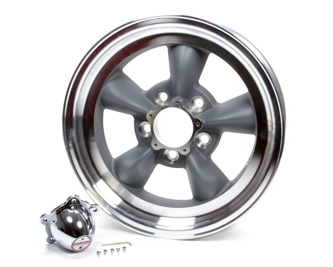 American Racing Vintage Aluminum Rim VN105 TORQ THRUST D 15X8in Torq Thrust Gray Machined Lip Finish, VN10558065
