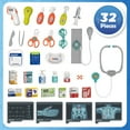 thumbnail image 3 of JoyStone Doctor Kit for Toddlers with Medical Cart, 32pcs Pretend Play Doctor Toys with Stethoscope & Thermometer, Role Play Gift for Kids Ages 3+ (Blue), 3 of 11