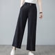 thumbnail image 3 of Pantalones de lino con cintura elástica para mujer, pantalones holgados informales de verano, 95 % algodón, bolsillos laterales, tallas M-XXL, para múltiples ocasiones, 3 of 8