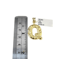 thumbnail image 5 of Real Gold 10k Chain Miami Cuban Link 2.5mm Q Initial Charm Necklace Pendant SET (Item Length:26 in Chain & Pendant;), 5 of 6