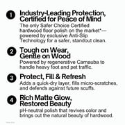 Quick Shine Hardwood Floor Luster, Pfas-Free Formula Floor Polish with Plant-Derived Carnauba 27 fl oz