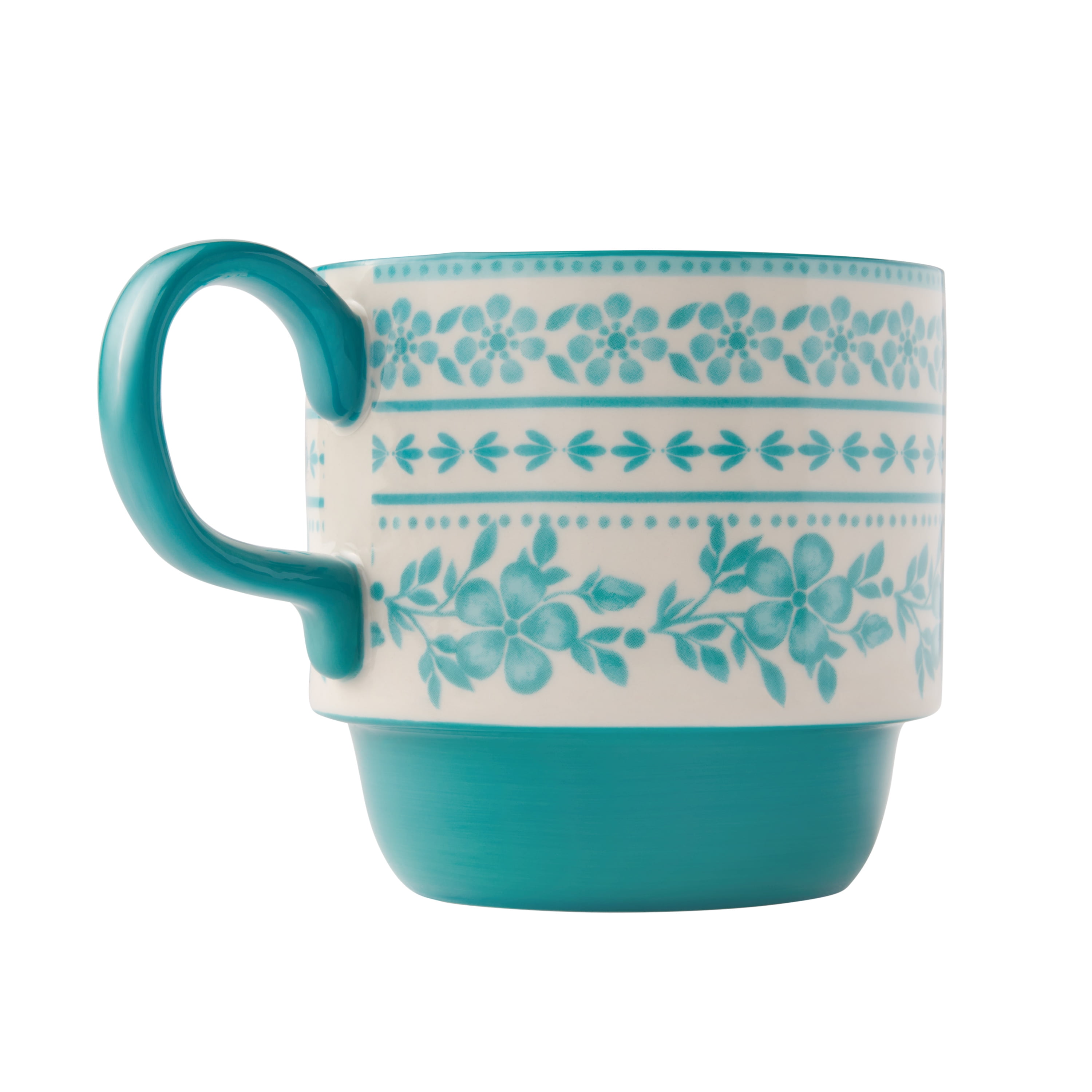 The Pioneer Woman Ditsy Stacking 12.47 oz Stoneware Mugs