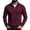#Wine_007, variant on Domuza Quarter Zip Pullover Sweatshirt for Men, Waffle Knit Mock Neck Polo Sweater, Fashion Winter Long‑Sleeve Casual Tops