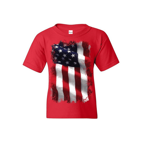 Big Girls T-Shirts and Tank Tops - American Flag 4th of July