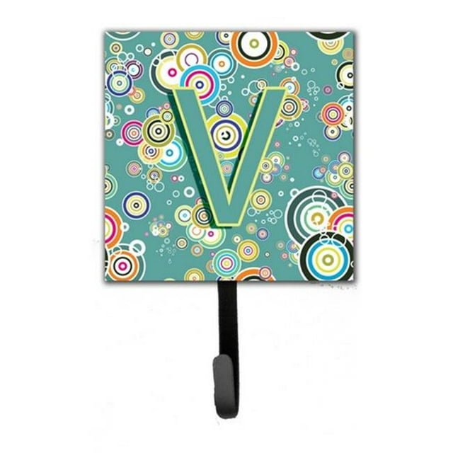 Carolines Treasures CJ2015-VSH4 Letter V Circle Circle Teal Initial Alphabet Leash & Key Holder