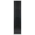 thumbnail image 3 of Pemberly Row 4x2 Modern Wood Storage Cabinet with Wainscoting Panel in Black, 3 of 9