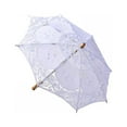 thumbnail image 2 of Lace Umbrella, Parasol Vintage Wedding Bridal Umbrella - for Decoration Photo Lady Costume 1920s Party (White), 2 of 7