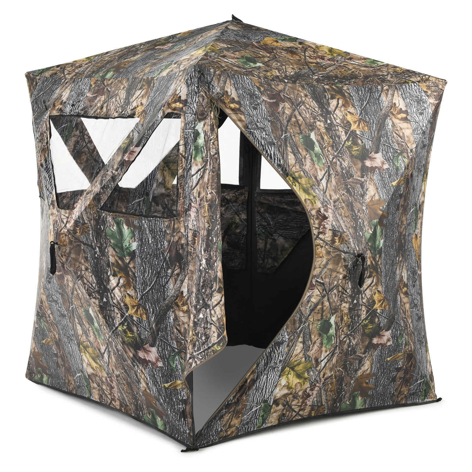 Patiojoy Pop-up Hunting Ground Blind Portable  Camo Hunting Tent Suitable for 3 People