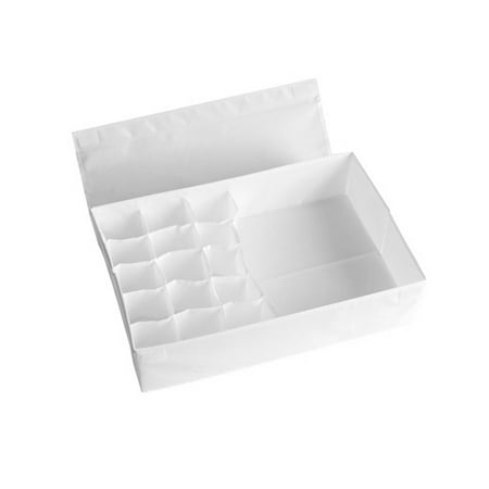 

Underwear Organizer Box Drawer Closet Panties Socks Bras Storage Oxford Cloth Case White 13 Grids
