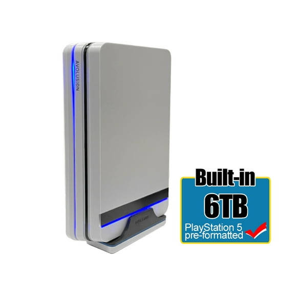 Avolusion HDDGEAR PRO X (White) 6TB USB 3.0 External Gaming Hard Drive for PS5 Game Console - 2 Year Warranty
