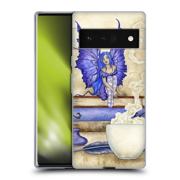 Head Case Designs Officially Licensed Amy Brown Lovely Fairies Blue Pixie Soft Gel Case Compatible with Google Pixel 6 Pro