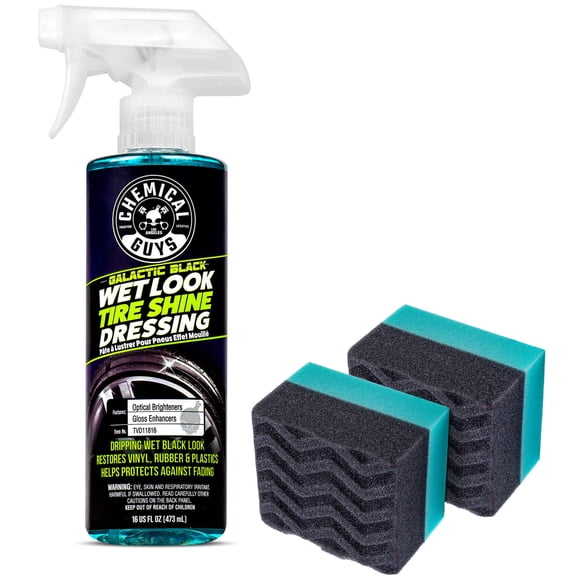 Tire Shine Dressing Chemical Guys Noir Galactique 473 ml + Tampon