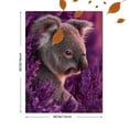 thumbnail image 3 of Purple Koala Canvas Print, Animal Art, Baby Girl Purple Theme Nursery Room Wall Decor, 3 of 8