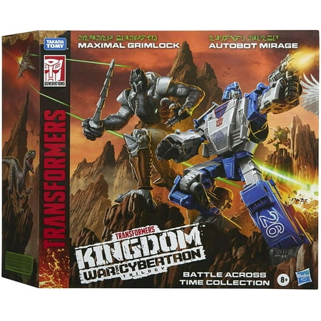 Transformers Kingdom: War for Cybertron Trilogy Autobot Mirage & Maximal Grimlock Action Figure 2-Pack (Battle Across Time)