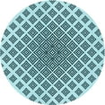 thumbnail image 1 of Ahgly Company Machine Washable Indoor Square Transitional Electric Blue Area Rugs, 3' Square, 1 of 7