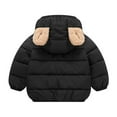 thumbnail image 4 of Toddler Boys Winter Coats Puffer Jacket Kids Zipper Long Sleeve Thicken Windproof Down Jacket Hooded Jackets 12-24 Months Boy Outerwear, 4 of 5