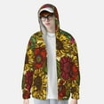 thumbnail image 3 of Picia Sunflower Women's Men's UPF 50+ Sun Protection Hoodie Shirt Long Sleeve SPF Fishing Outdoor UV Hiking Lightweight Shirts-, 3 of 9