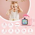 thumbnail image 5 of Kids Camera Toy, Cute Dolphin Cartoon Silicone Cover with 1080 HD, Toddler Selfie Digital Video Mini Camera for 3 4 5 6 7 8 9 10 12 Year Old Boys Girls, Christmas & Birthday Gifts, 32GB Card (Pink), 5 of 7