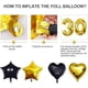 thumbnail image 3 of Decoraciones para fiesta de cumpleaños de 30 años en oro negro, 30 globos, pancartas de feliz cumpleaños número 30, pompones de papel, globos de aluminio para hombres y mujeres, decoración para adultos, reutilizable brillar Electrónica, 3 of 5