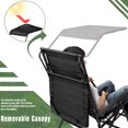 thumbnail image 2 of Devoko Patio Zero Gravity Chair Outdoor Folding Recliner Lounge Chair with Attachable Sunshade Canopy and Holder, Black, 2 of 7