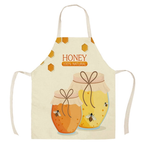 Festival Printed Linen Sleeveless Apron Kitchen Oil And Stain Sleeveless Cover Kitchen Apron
