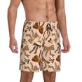 thumbnail image 2 of Zufioo Ribbon bows with leopard Print Men's Short Pajamas, Home Wear Pocket Summer Pajamas-Small, 2 of 6
