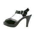 thumbnail image 3 of FIC PEERAGE Heidi Women Extra Wide Width Platform Dress Sandal BLACK PATENT 7, 3 of 6