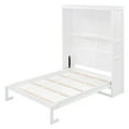 thumbnail image 3 of Full Size Murphy Bed Wall Bed with Shelves,White, 3 of 9