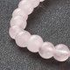 thumbnail image 3 of 1 pulsera elástica de rosa natural con cuentas de cuarzo y piedras preciosas de 4 mm, redonda y teñida, para mujeres y hombres, regalo de cumpleaños., 3 of 4