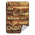 thumbnail image 1 of HATIART I Have Found The One Whom My Soul Loves Fleece Blanket Fleece Back Throw Blanket 58x80 Inch, 1 of 1