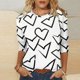 thumbnail image 4 of Xuyuer Women's Casual 3/4 Sleeve T-Shirts Round Neck Cute Tunic Tops Basic Tees Blouses Business Work Tee Top Summer Tunic Tops Dressy T-Shirts Pleated Shirts Fit Pullover Tshirts, 4 of 8