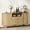 Oak, variant on 60" Sideboard Buffet Cabinet with Storage, Sliding Door Farmhouse Coffee Table Liquor Cabinet Kitchen Island, for Kitchen Entryway and Living Room(Black)