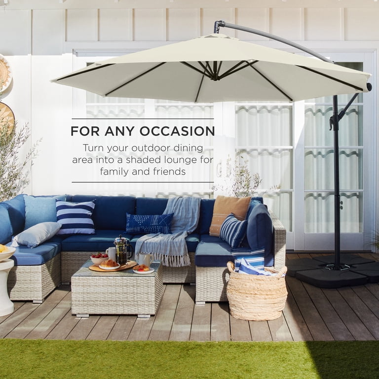 Best Choice Products 10ft Offset Hanging Outdoor Market Patio Umbrella w/ Easy Tilt Adjustment Best Choice Products 10ft Offset Hanging Outdoor Market Patio Umbrella w/ Easy Tilt Adjustment