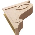 thumbnail image 6 of 8"W x 32"D x 32"H Thin Scroll Rough Cedar Woodgrain TimberThane Corbel, Primed Tan, 6 of 6