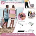 thumbnail image 5 of Costway 2-Pack Folding Backpack Beach Chair Table Set 5-Position Outdoor Reclining Chair Pink, 5 of 9