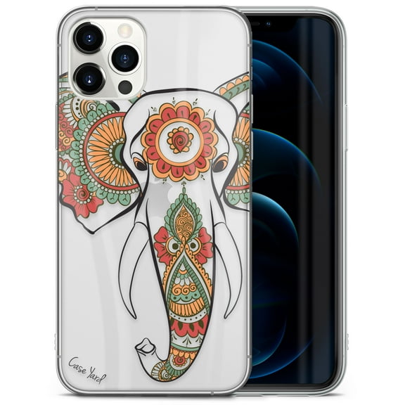 TPU Clear Case for iPhone 13Pro Max with Elephant Hannah Head design phone cover