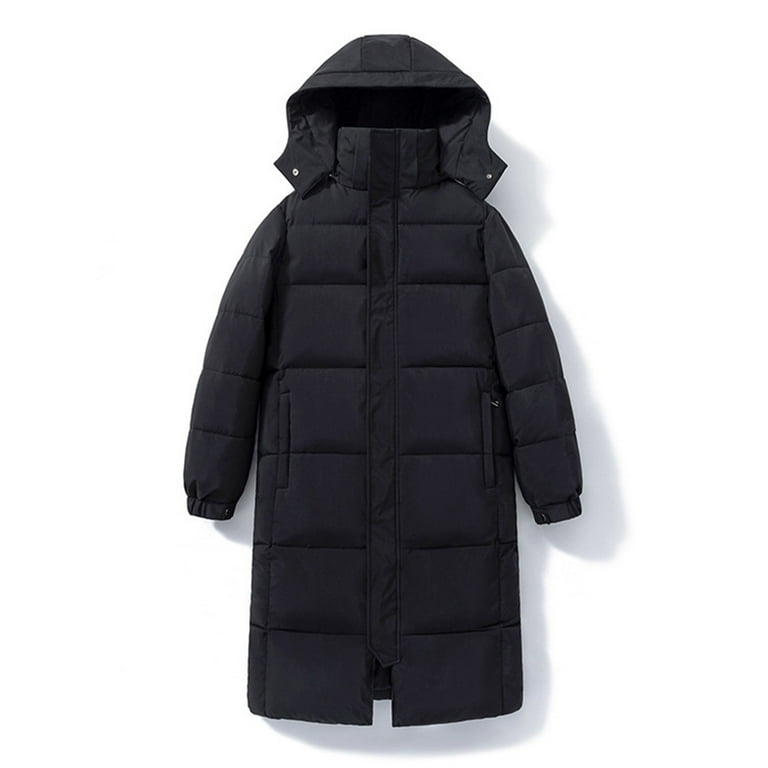 jtjvou Women's Hooded Long Puffer Coat Winter Warm Ankle