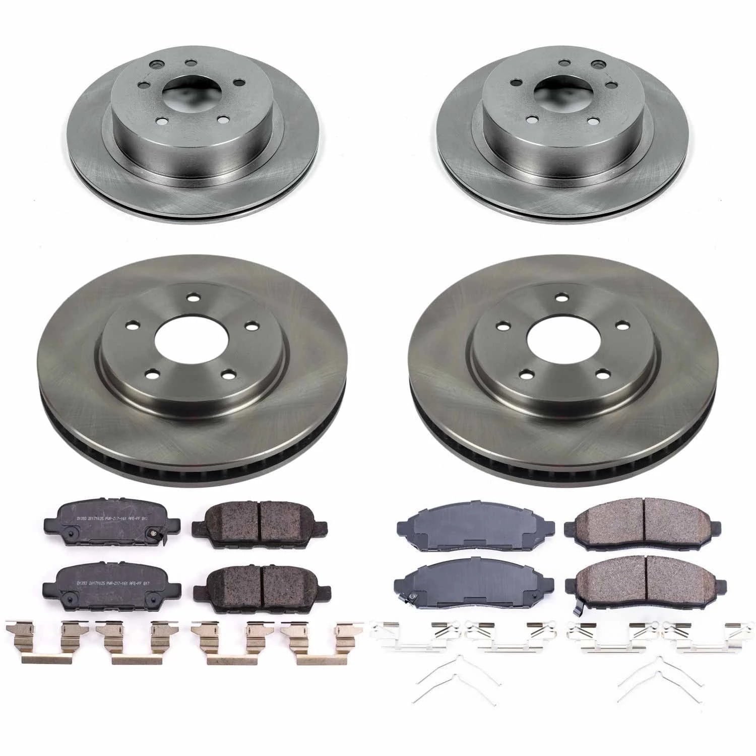 PowerStop Front and Rear Stock Replacement Brake Pad and Rotor Kit Fits: NISSAN Select Models KOE8272
